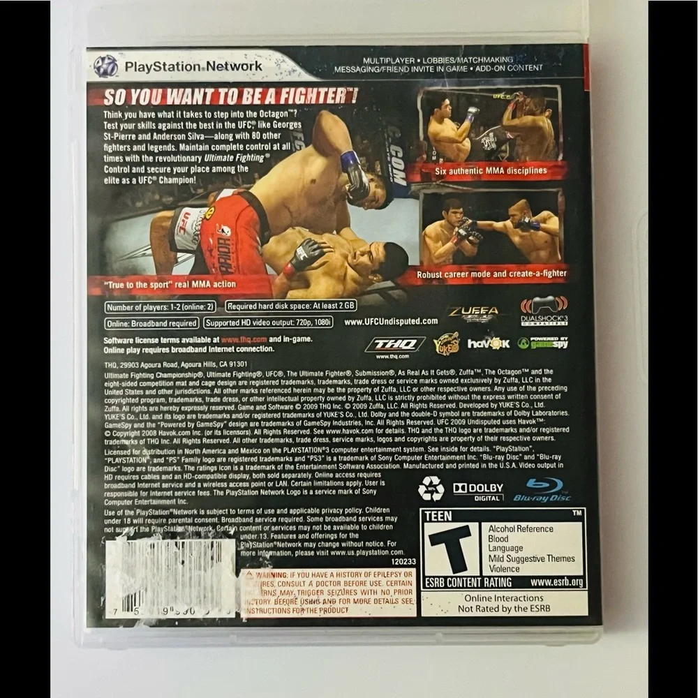 UFC Undisputed 2009 - Playstation 3 Game